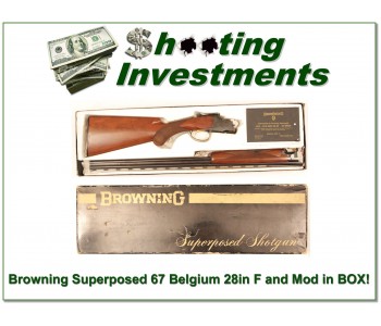 [SOLD] Browning Superposed Belgium 28in 410 Exc Cond in box!